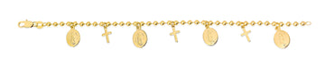 18K Gold Layered Oro Laminado Bracelet 71.0049-7.5